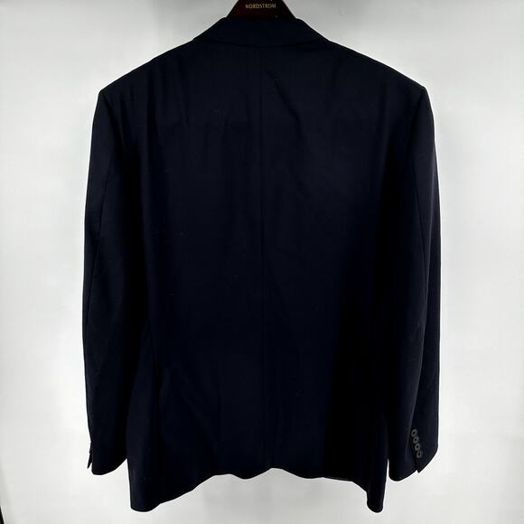 ZZegna Drop 7 Suit Set Notch Lapel Jacket Pleated Pants Wool Navy Blue 54R - Picture 9 of 16